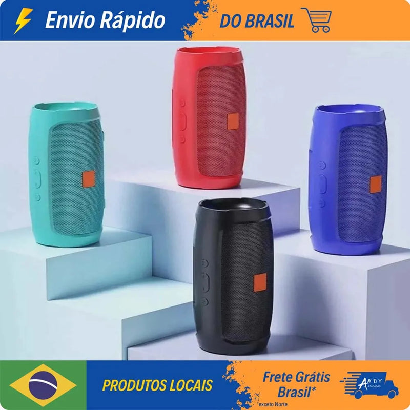 Caixa  De Som Portátil FM Bluetooth  Cartão SD Alto Falante 20w