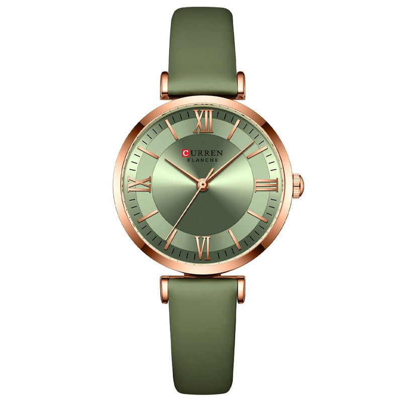 Relógio Feminino Curren Quartzo Green Dial