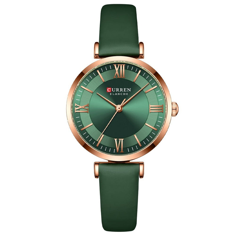 Relógio Feminino Curren Quartzo Green Dial