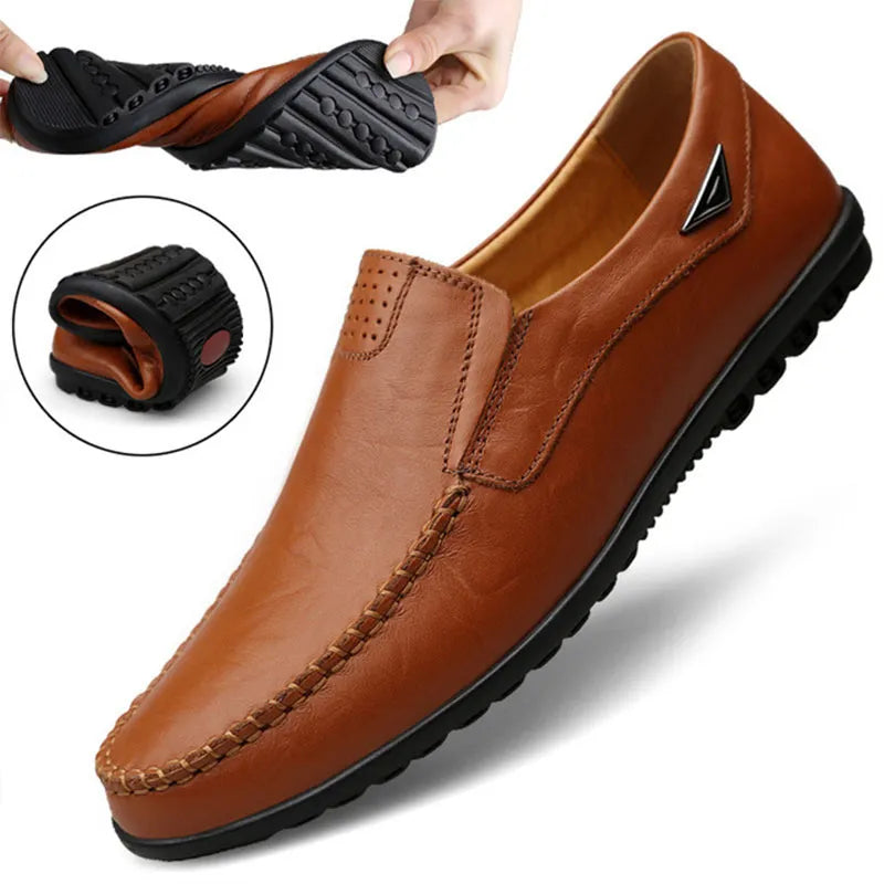 Mocassim  Masculino Luxo  Respirável Couro Genuíno