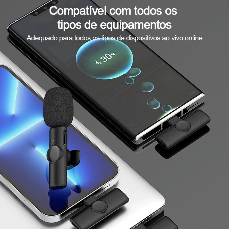 Microfone de Lapela Profissional Iphone Ipad Laptop Android