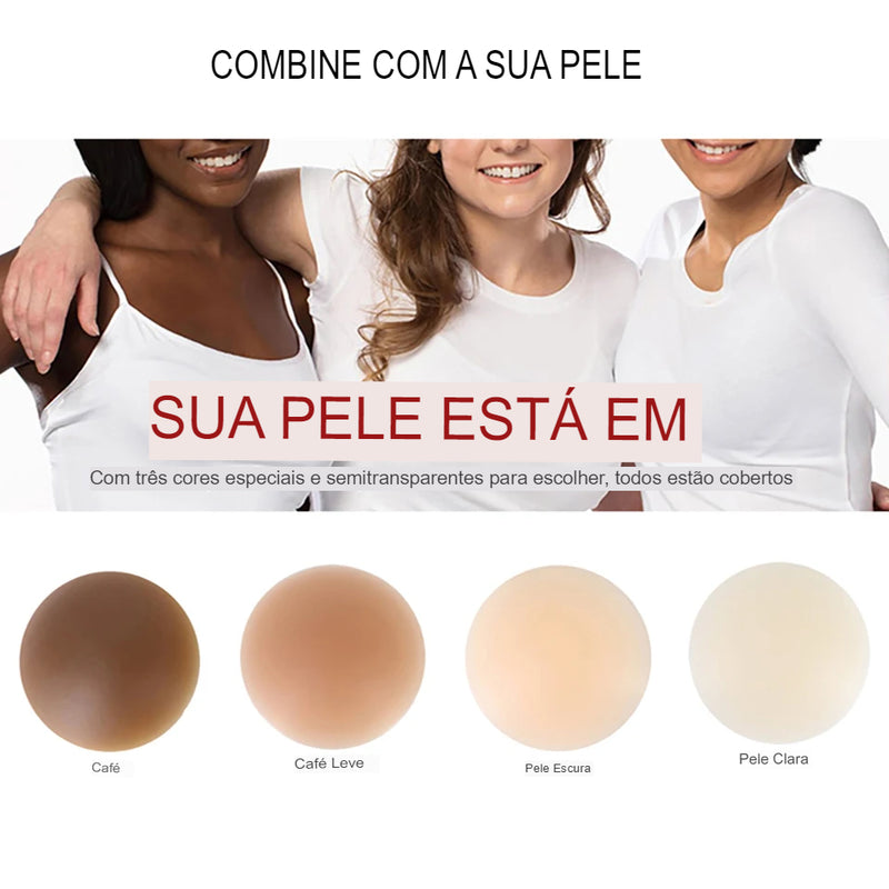 Pétalas de Silicone Cobertura de Mamilo Adesivo Invisível Feminino