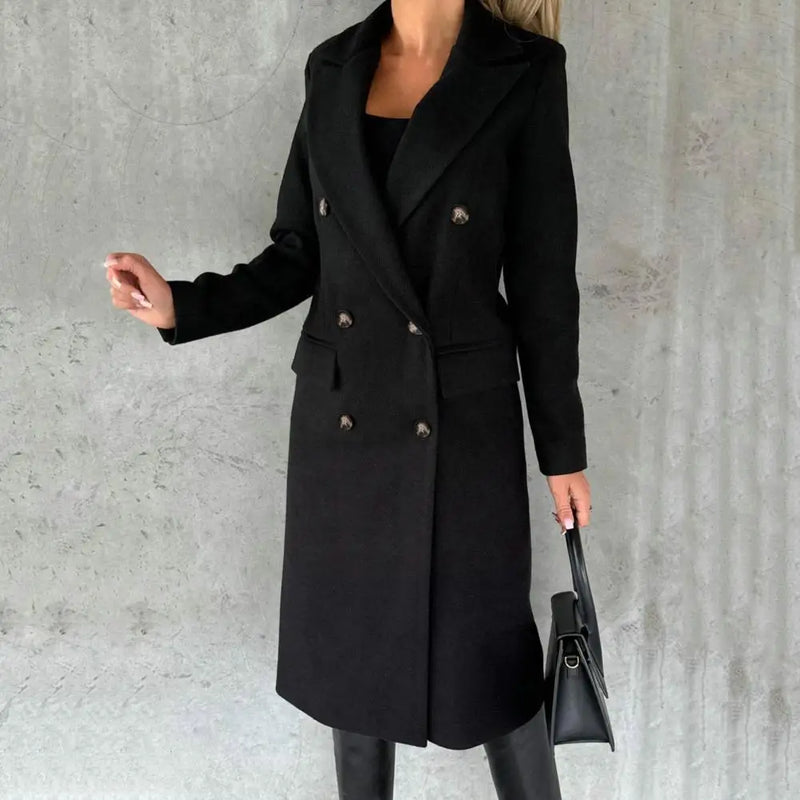 Sobretudo Feminino Elegante Longo de Inverno