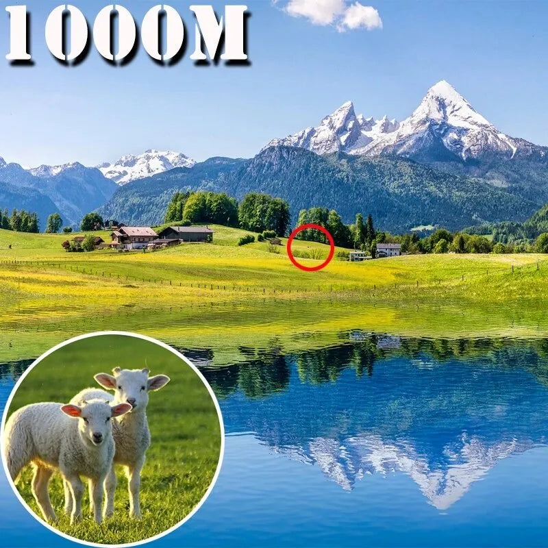 Binóculo de Visão Longa Distância Dobrável Portátil Zoom HD 5000m