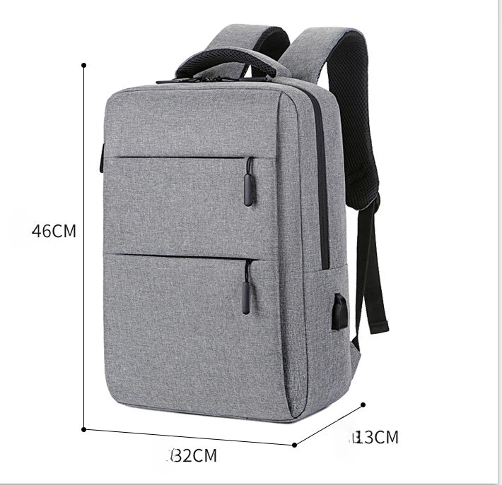 Mochila Masculina Oxford Impermeável para Notebook USB