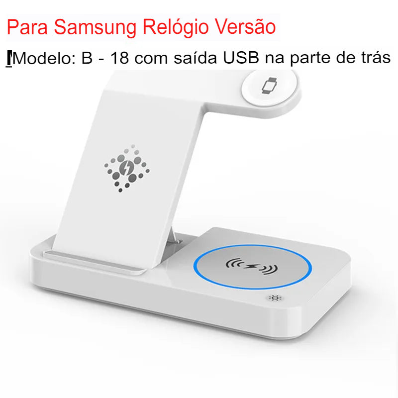 Carregador Dobrável para Iphone, Samsung Galaxy e Watch – 30w 4 em 1