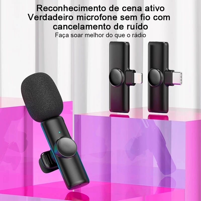 Microfone de Lapela Profissional Iphone Ipad Laptop Android