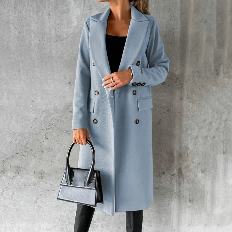 Sobretudo Feminino Elegante Longo de Inverno