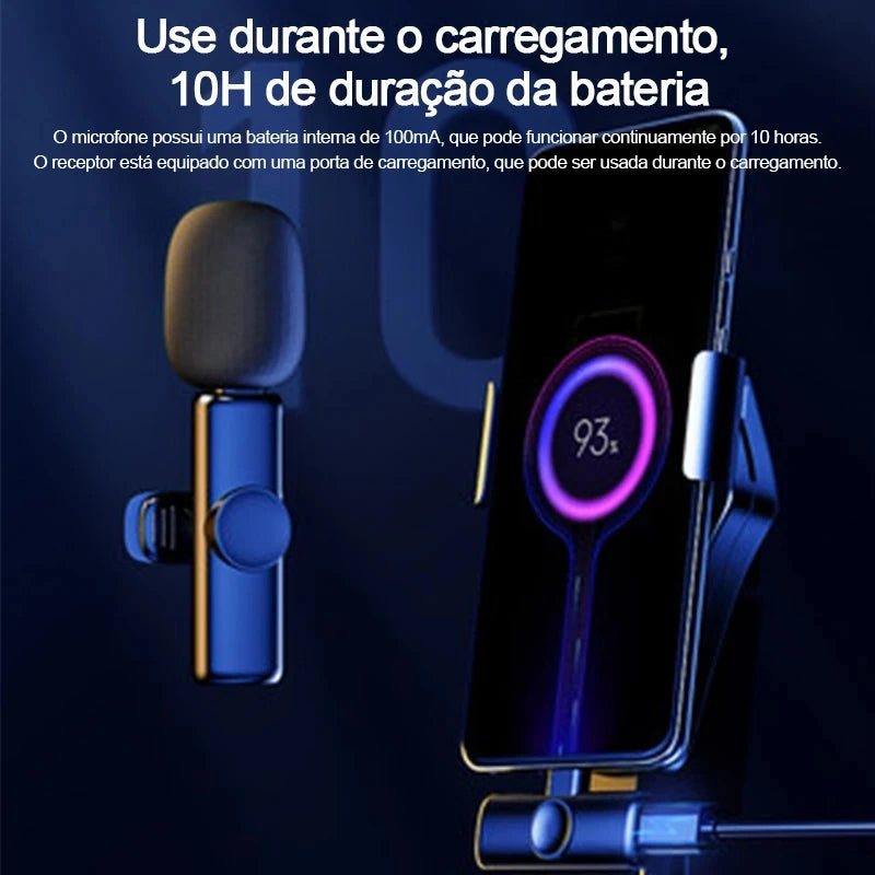 Microfone de Lapela Profissional Iphone Ipad Laptop Android