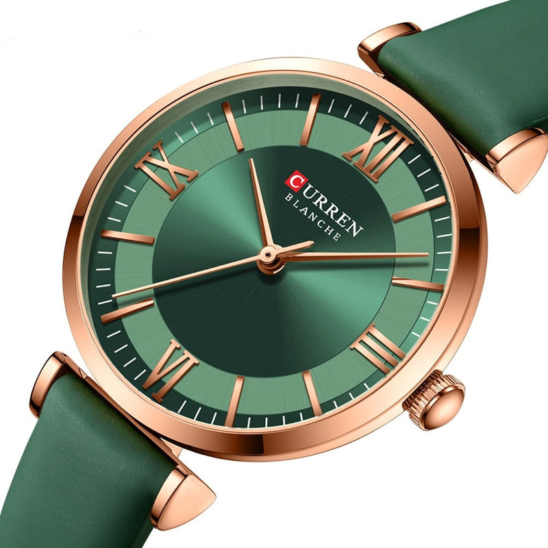 Relógio Feminino Curren Quartzo Green Dial